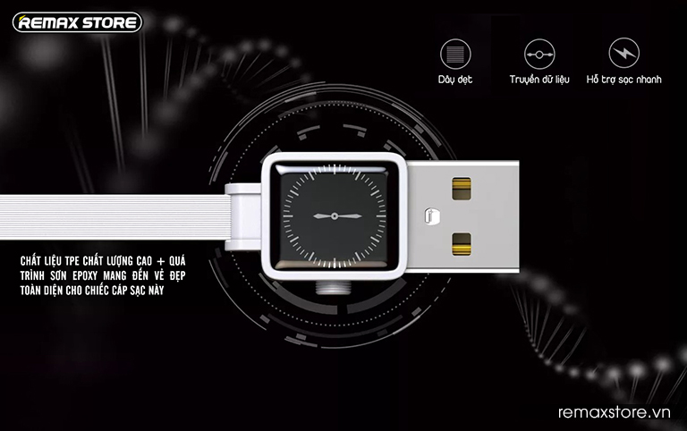 Cáp sạc đồng hồ Micro USB Remax RC-113m 3