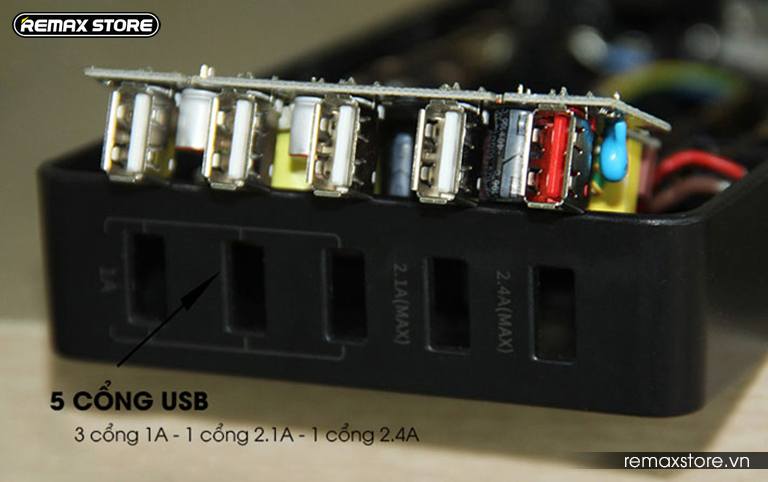Ổ cắm điện thông minh có 5 cổng USB Remax RU - S4 - 5
