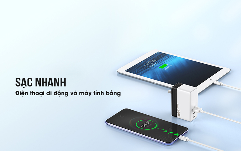 Củ sạc nhanh 3 cổng 100W Remax RP-U99