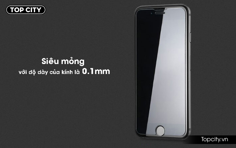 Kính cường lực iPhone 6 Plus/6S Plus 9H siêu cứng siêu mỏng chỉ 0.1mm 