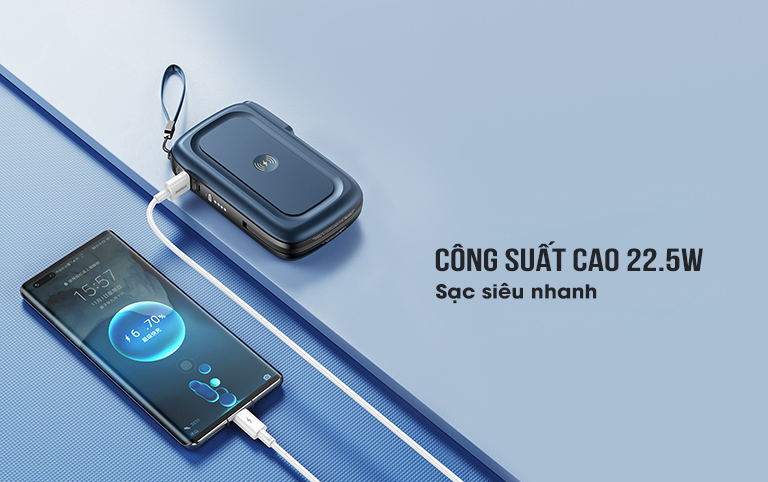 Sạc dự phòng không dây 10000mAh 4in1 Remax AWP-01