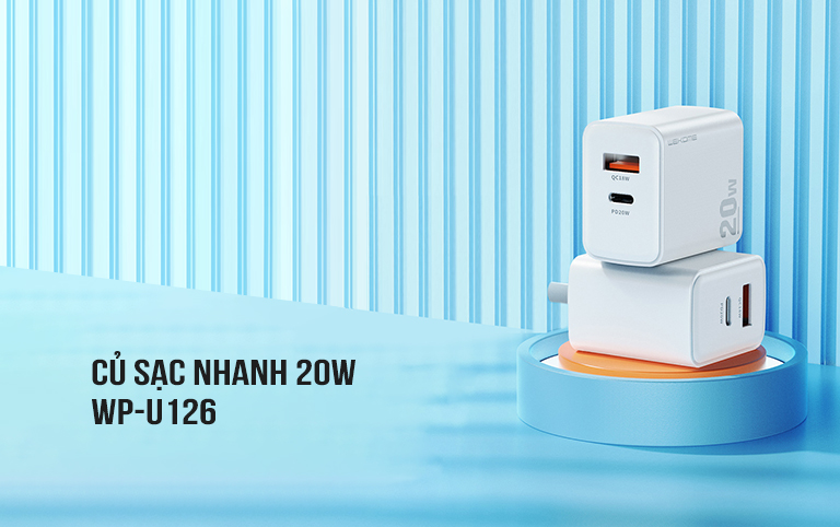 Củ sạc nhanh 2 cổng 20W WP-U126