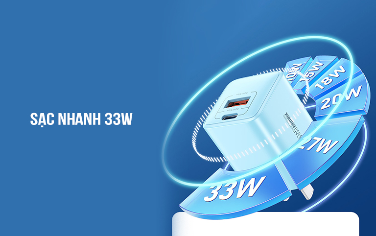 Củ sạc nhanh 2 cổng 33W Remax RP-U25 