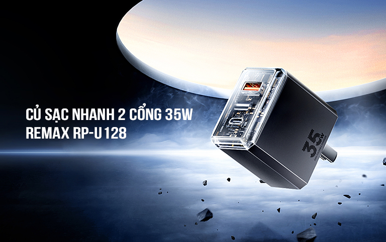 Củ sạc nhanh 2 cổng 35W Remax RP-U128