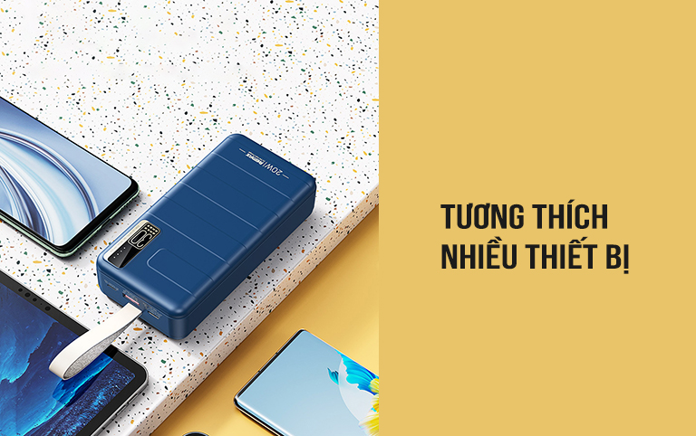 Pin sạc dự phòng 30000mAh 20W PD QC Remax RPP-506 