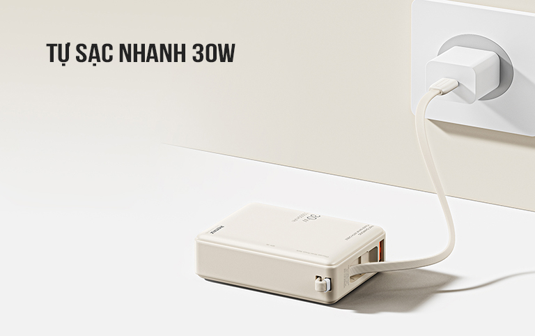 Pin sạc dự phòng kèm cáp 10000mAh 30W Remax RPP-86