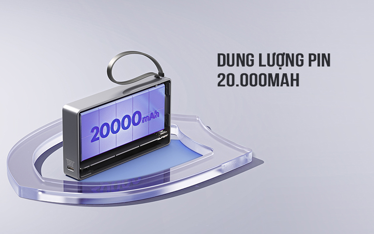 Pin sạc dự phòng kèm cáp 20000mAh 65W Remax RPP-87