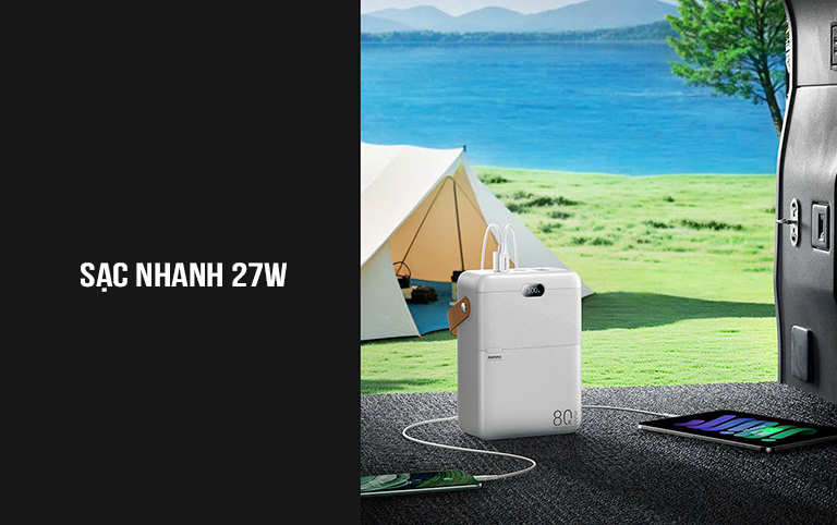 Pin sạc dự phòng 80000mah 27W 22.5W PD QC Remax RPP-118