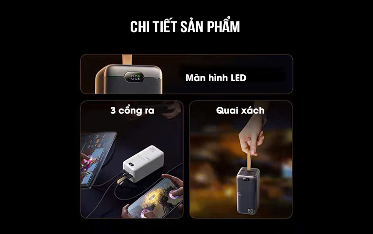 Sạc dự phòng Remax 27W 50000mAh  RPP-117